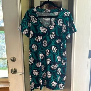 DraperJames Green cotton shift dress, size medium
